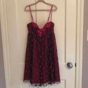 BN! no tags. Betsey Johnson pink polka dot dress